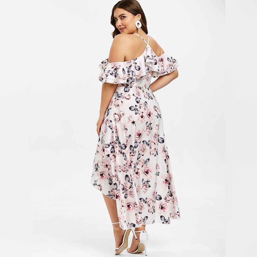 Rosegsl hi-low dress